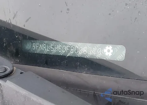 2015 Honda Odyssey Ex-L from USA, damaged, VIN 5FNRL5H60FB028749